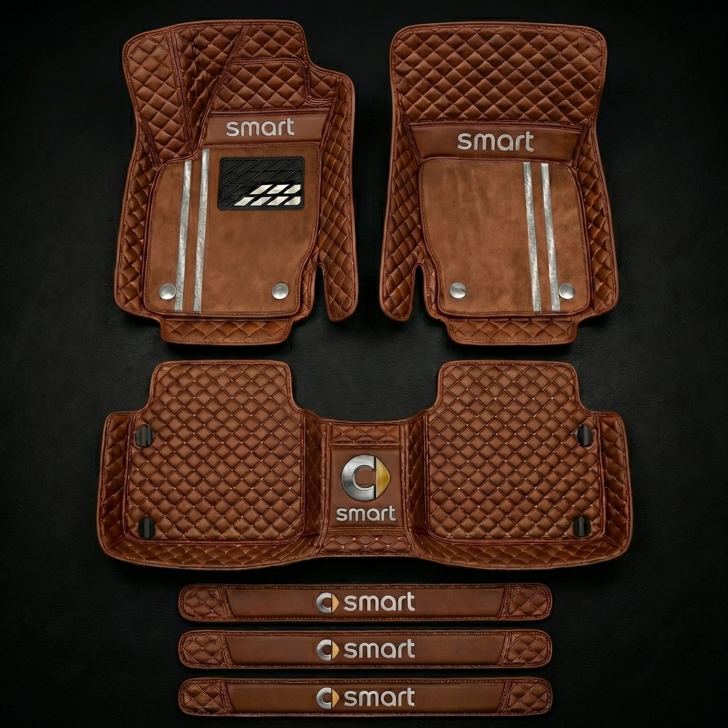 Set de covorașe auto premium, finisaj din piele – curățenie și eleganță în fiecare zi